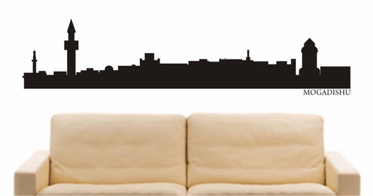 WANDTATTOO e681 Skyline Stadt - Mogadishu (Somalia) Design 1