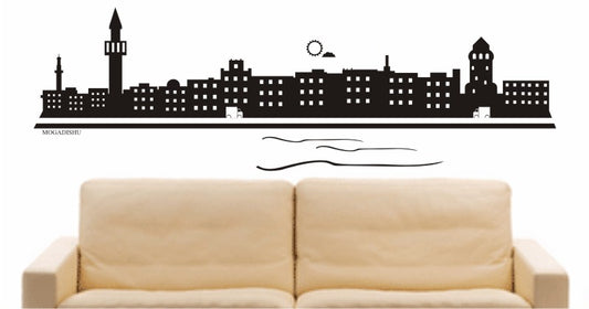 WANDTATTOO e681 Skyline Stadt - Mogadishu (Somalia) Design 2