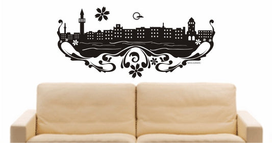 WANDTATTOO e681 Skyline Stadt - Mogadishu (Somalia) Design 3