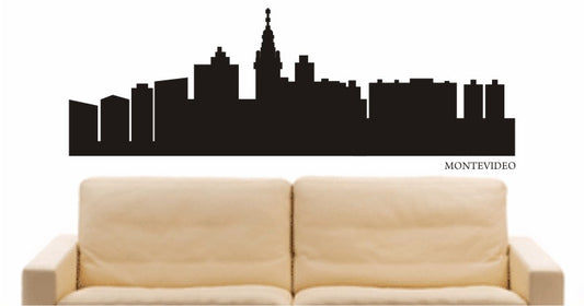 WANDTATTOO e682 Skyline Stadt - Montevideo (Uruguay) Design 1