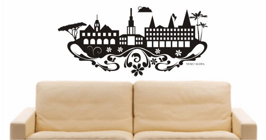 WANDTATTOO e684 Skyline Stadt - Nuku?alofa (Tonga) Design 3