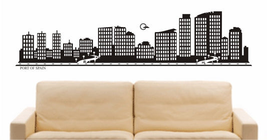 WANDTATTOO e686 Skyline Stadt - Port of Spain (Trinidad und Tobago) Design 2