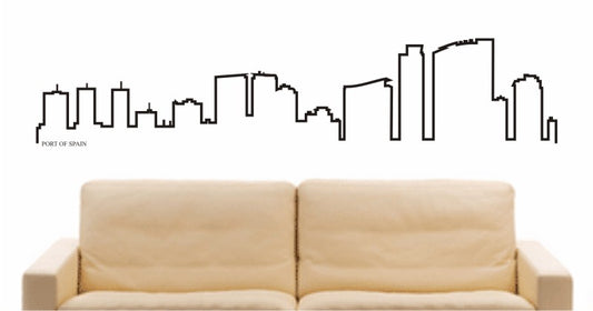 WANDTATTOO e686 Skyline Stadt - Port of Spain (Trinidad und Tobago) Design 4