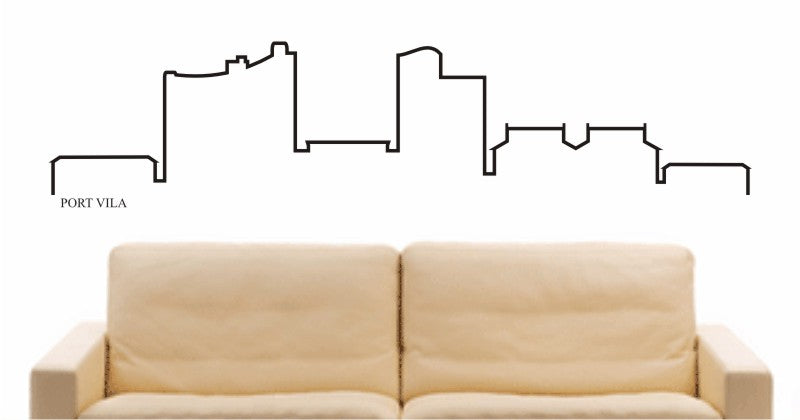 WANDTATTOO e687 Skyline Stadt - Port Vila (Pazifikstaates Vanuatu) Design 4