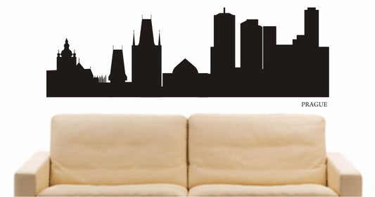 WANDTATTOO e688 Skyline Stadt - Prague (Tschechische Republik) Design 1
