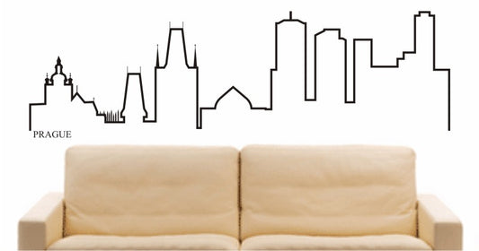 WANDTATTOO e688 Skyline Stadt - Prague (Tschechische Republik) Design 4