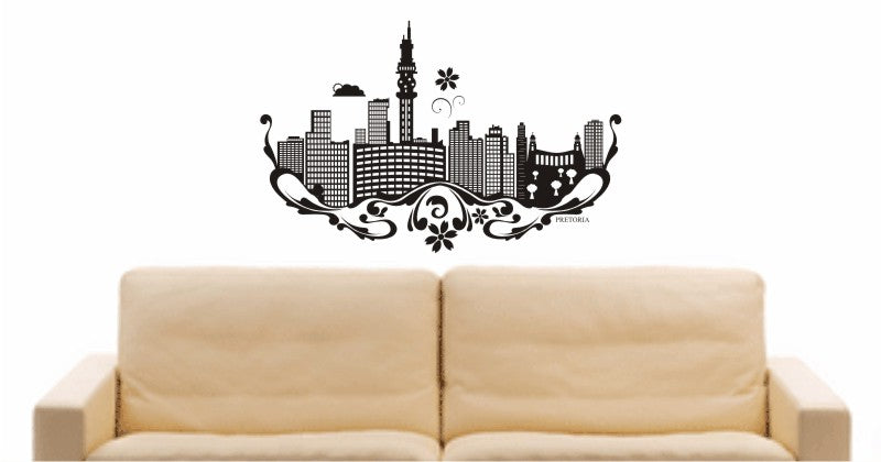 WANDTATTOO e689 Skyline Stadt - Pretoria (South Africa) Design 3