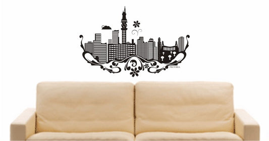 WANDTATTOO e689 Skyline Stadt - Pretoria (South Africa) Design 3