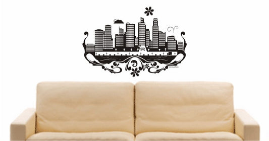 WANDTATTOO e690 Skyline Stadt - Singapore (Singapur³) Design 3