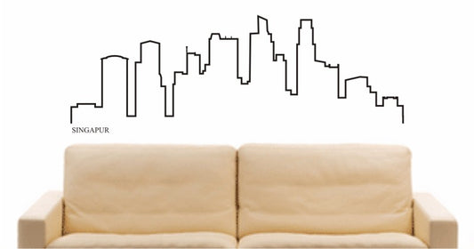 WANDTATTOO e690 Skyline Stadt - Singapore (Singapur³) Design 4