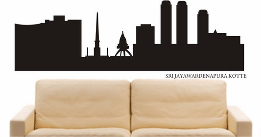 WANDTATTOO e692 Skyline Stadt - Sri Jayawardenepura Kotte (Sri Lanka) Design 1