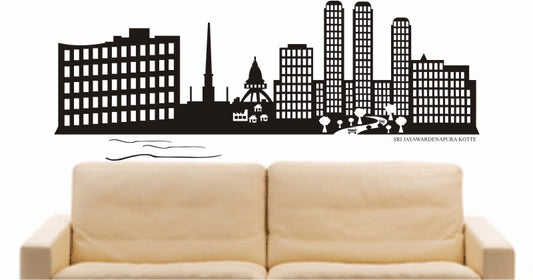 WANDTATTOO e692 Skyline Stadt - Sri Jayawardenepura Kotte (Sri Lanka) Design 2
