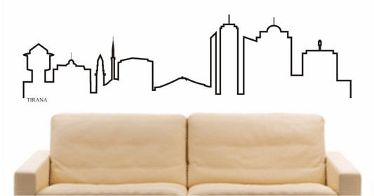 WANDTATTOO e694 Skyline Stadt - Tirana (Albanien) Design 4