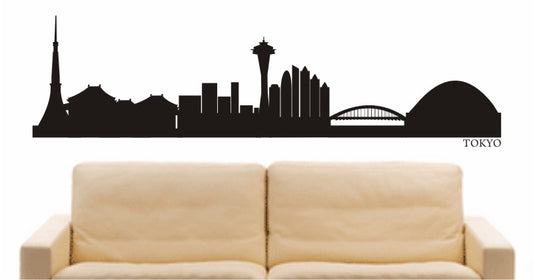 WANDTATTOO e695 Skyline Stadt - Tokyo (Japan) Design 1