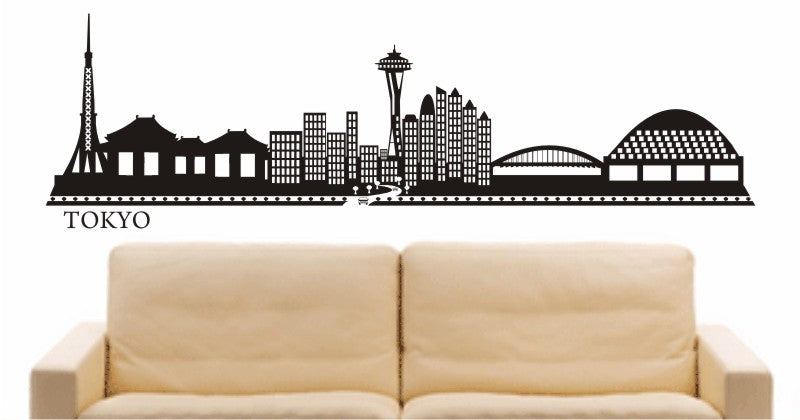 WANDTATTOO e695 Skyline Stadt - Tokyo (Japan) Design 2