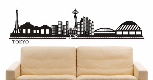 WANDTATTOO e695 Skyline Stadt - Tokyo (Japan) Design 2