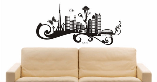 WANDTATTOO e695 Skyline Stadt - Tokyo (Japan) Design 3
