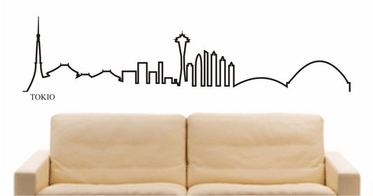 WANDTATTOO e695 Skyline Stadt - Tokyo (Japan) Design 4
