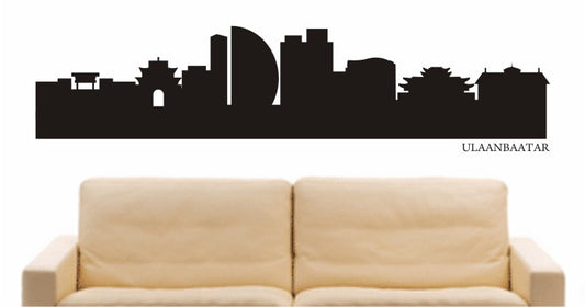 WANDTATTOO e698 Skyline Stadt - ulaanbaatar (Mongolei) Design 1