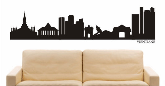 WANDTATTOO e702 Skyline Stadt - Vientiane ( Laos) Design 1