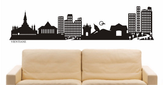 WANDTATTOO e702 Skyline Stadt - Vientiane ( Laos) Design 2