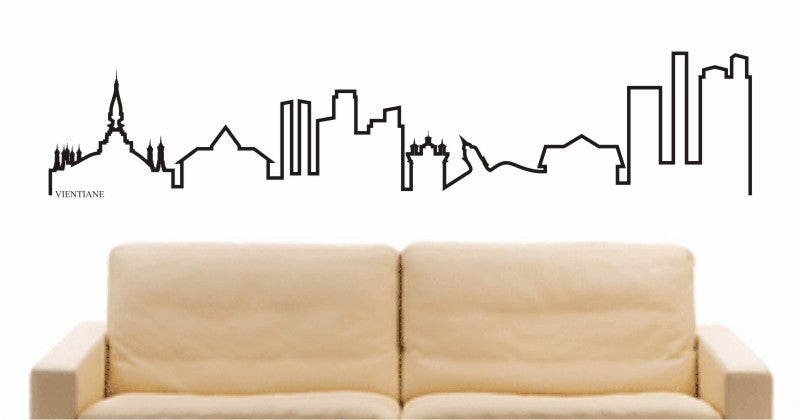 WANDTATTOO e702 Skyline Stadt - Vientiane ( Laos) Design 4