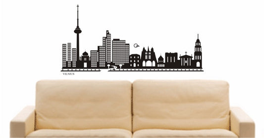 WANDTATTOO e703 Skyline Stadt - Vilnius (Litauen) Design 2