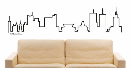 WANDTATTOO e704 Skyline Stadt - warschau ( Polen) Design 4