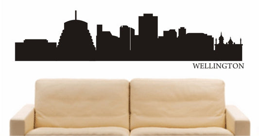 WANDTATTOO e706 Skyline Stadt - Wellington (Neuseeland) Design 1