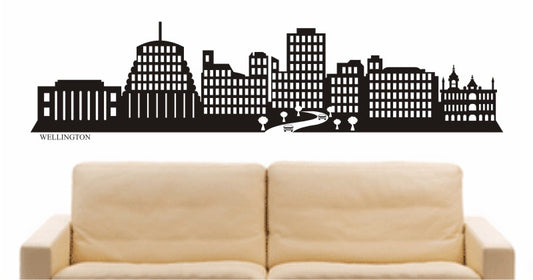 WANDTATTOO e706 Skyline Stadt - Wellington (Neuseeland) Design 2
