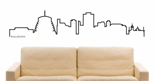 WANDTATTOO e706 Skyline Stadt - Wellington (Neuseeland) Design 4