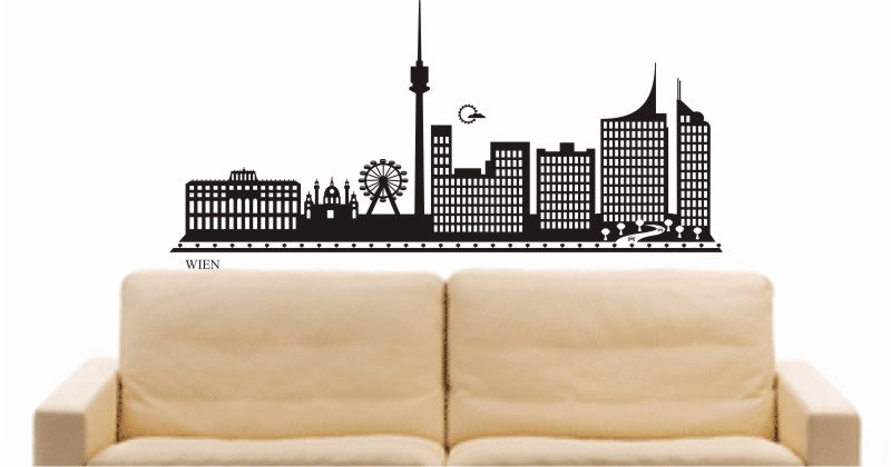 WANDTATTOO e707 Skyline Stadt - Wien (Österreich ) Design 2