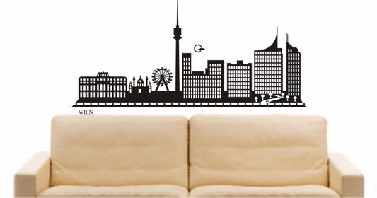 WANDTATTOO e707 Skyline Stadt - Wien (Österreich ) Design 2
