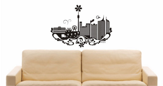 WANDTATTOO e707 Skyline Stadt - Wien (Österreich ) Design 3