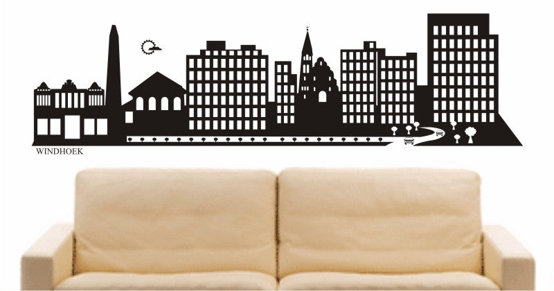 WANDTATTOO e708 Skyline Stadt - Windhoek (Namibia) Design 2