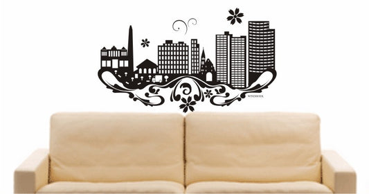 WANDTATTOO e708 Skyline Stadt - Windhoek (Namibia) Design 3