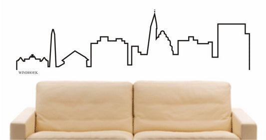 WANDTATTOO e708 Skyline Stadt - Windhoek (Namibia) Design 4