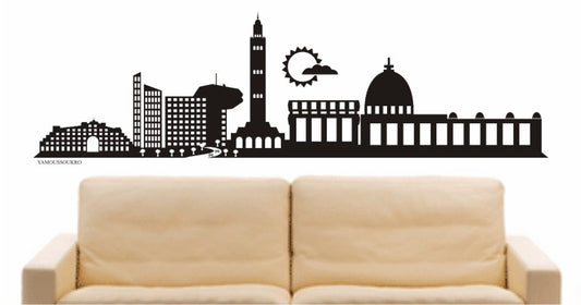 WANDTATTOO e709 Skyline Stadt - Yamoussoukro ( Elfenbeinküste) Design 2