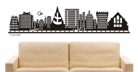 WANDTATTOO e710 Skyline Stadt - Yaoundé (Kamerun) Design 2