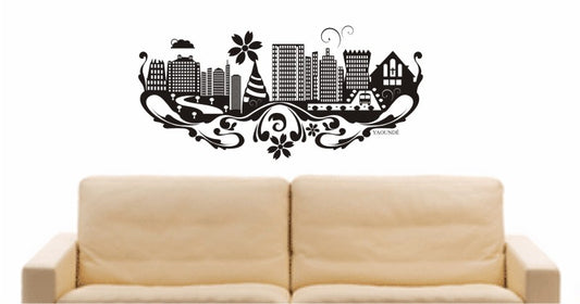 WANDTATTOO e710 Skyline Stadt - Yaoundé (Kamerun) Design 3