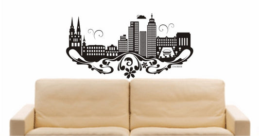 WANDTATTOO e711 Skyline Stadt - Zagreb (Kroatien) Design 3