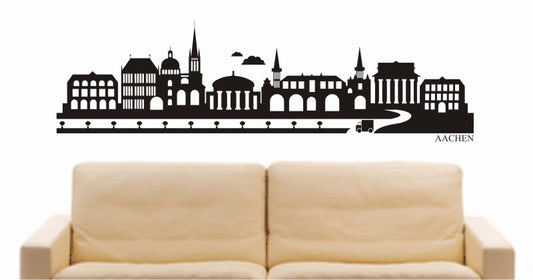 WANDTATTOO e712 Skyline Stadt - Aachen (Deutschland) Design 2