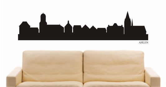 WANDTATTOO e714 Skyline Stadt - Ahlen (Deutschland) Design 1