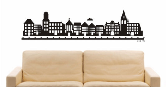 WANDTATTOO e714 Skyline Stadt - Ahlen (Deutschland) Design 2