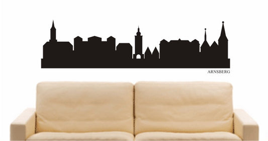 WANDTATTOO e715 Skyline Stadt - Arnsberg (Deutschland) Design 1