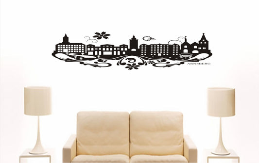WANDTATTOO e715 Skyline Stadt - Arnsberg (Deutschland) Design 3