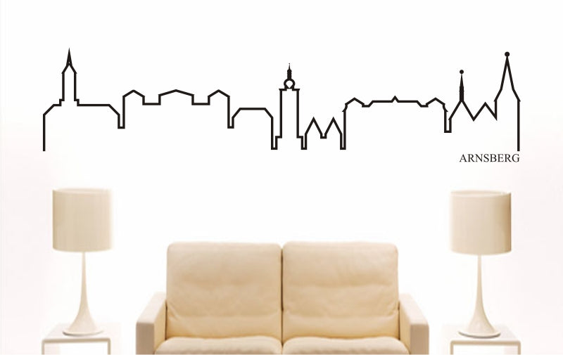 WANDTATTOO e715 Skyline Stadt - Arnsberg (Deutschland) Design 4