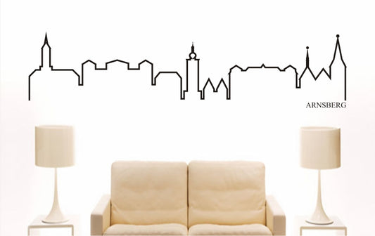 WANDTATTOO e715 Skyline Stadt - Arnsberg (Deutschland) Design 4