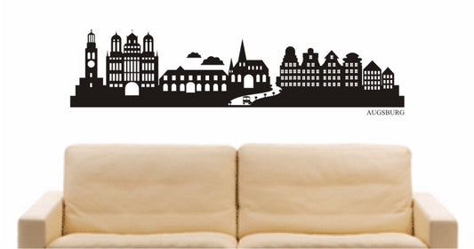 WANDTATTOO e717 Skyline Stadt - Augsburg (Deutschland) Design 2