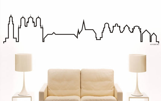 WANDTATTOO e717 Skyline Stadt - Augsburg (Deutschland) Design 4